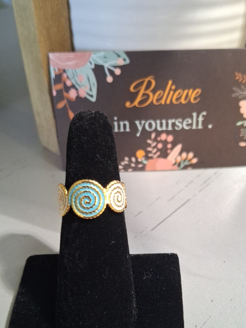 Gold Spiral Open Ring